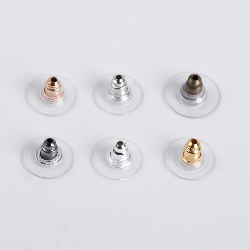 

100Pcs/Lot Soft Rubber Stud Earring Back Stoppers Ear Post Nuts For DIY Jewelry Findings Earrings Accessories 1928 Q2, White
