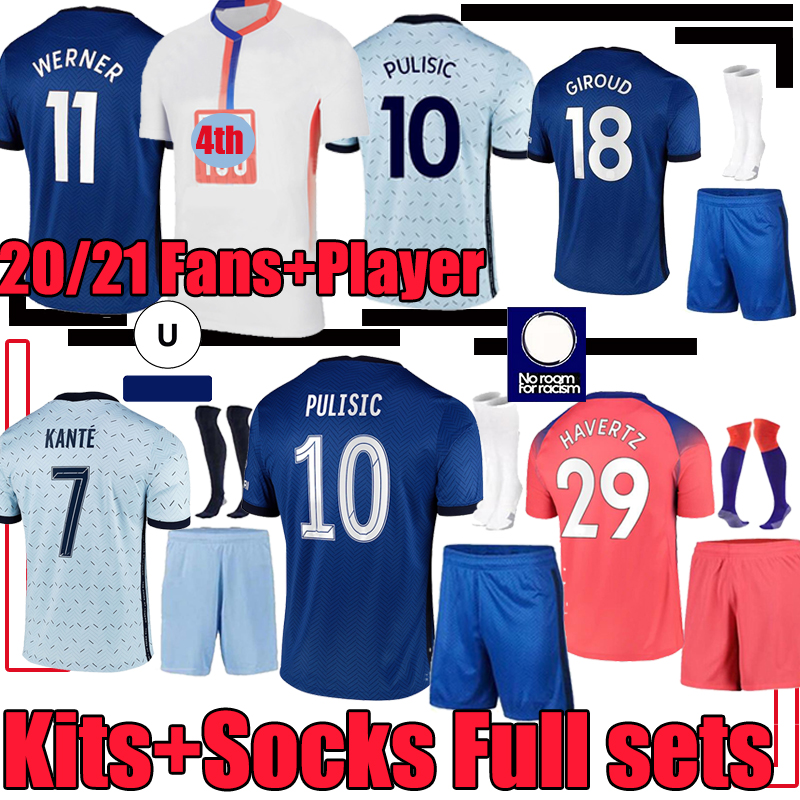 

Adults kids Kits sock Full sets 2021 2022 CFC soccer Jerseys Fans Player Version 21/22 PULISIC ZIYECH HAVERTZ KANTE WERNER ABRAHAM CHILWELL MOUNT football shirts, 20/21 home player