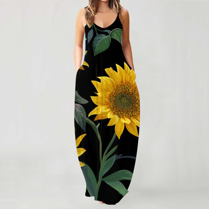 floor length split dress