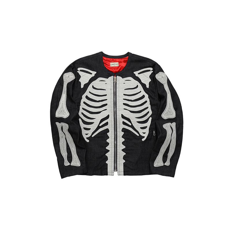 

2022 Autumn Winter Sweaters Embroidery Jacket Men Women 1 Quality Black Nice Washed Heavy Fabric Coats