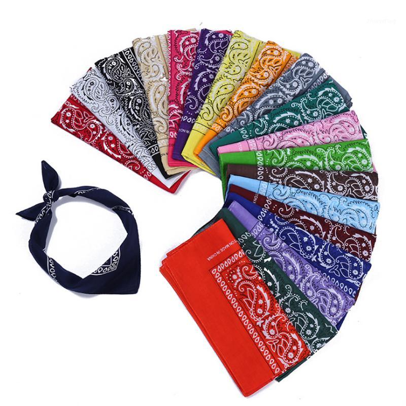

Handkerchief 6pcs/lot Hip Hop Cotton Bandana Square Scarf Black Red Paisley Headband Printed Hairband Cross Turban Bandage Headwear Headwrap, White