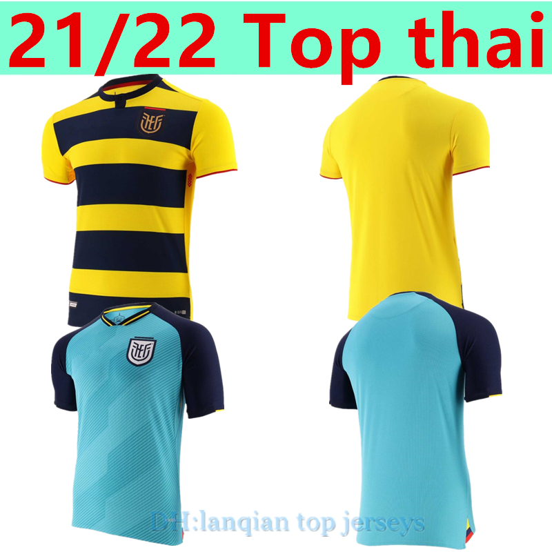 

Ecuador 2021 Copa America soccer jersey home ywllow away biue Pervis EstupiÃ±Ã¡n 2022 Gonzalo Plata Michael Estrada football shirts thailand q, Black;yellow