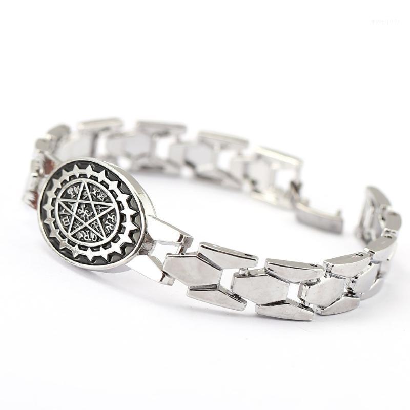 

Charm Bracelets Black Butler Star Bangle Silver Color Stainless Steel Oval Exquisite Jewelry Bracelet1