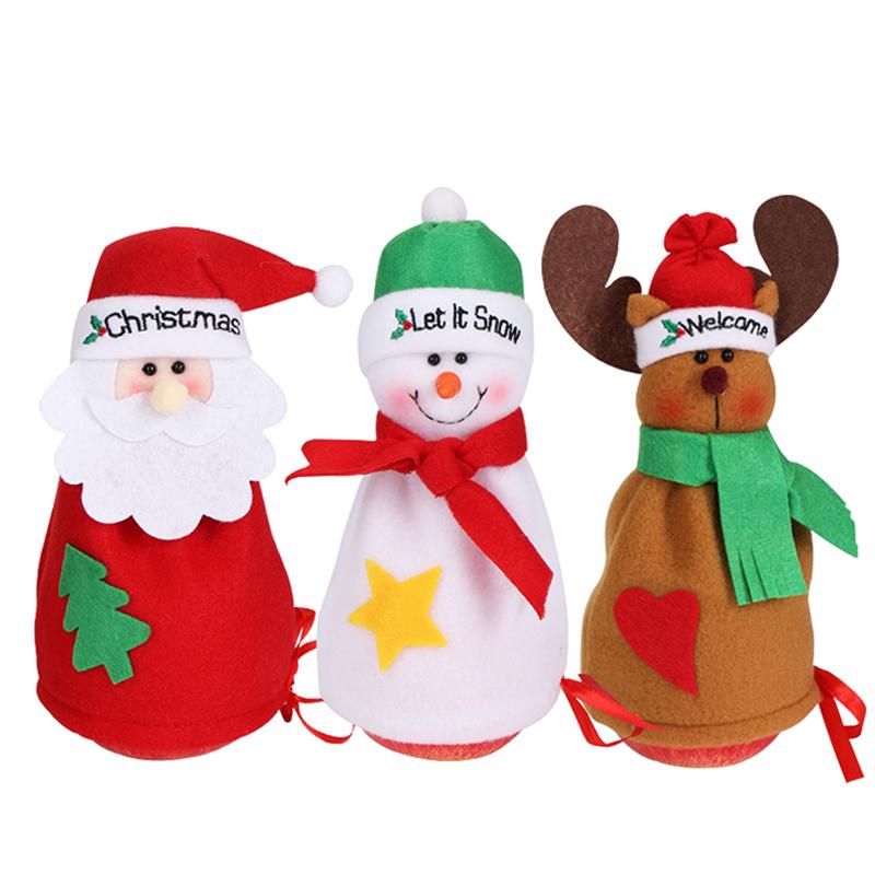 

Christmas Decorations Candy Bag Doll Gift Snowman Santa Elk Bear Apple Year