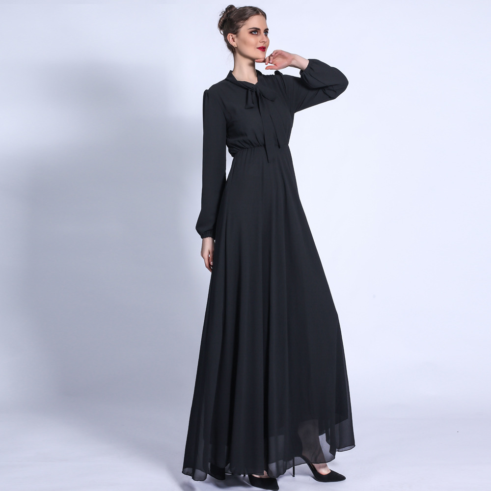 

Casual Dresses Ramadan Eid Mubarak Chiffon Abaya Dubai Kaftan Turkey Islam Muslim Long Dress Abayas African For Women Robe Longue, Red without hijab