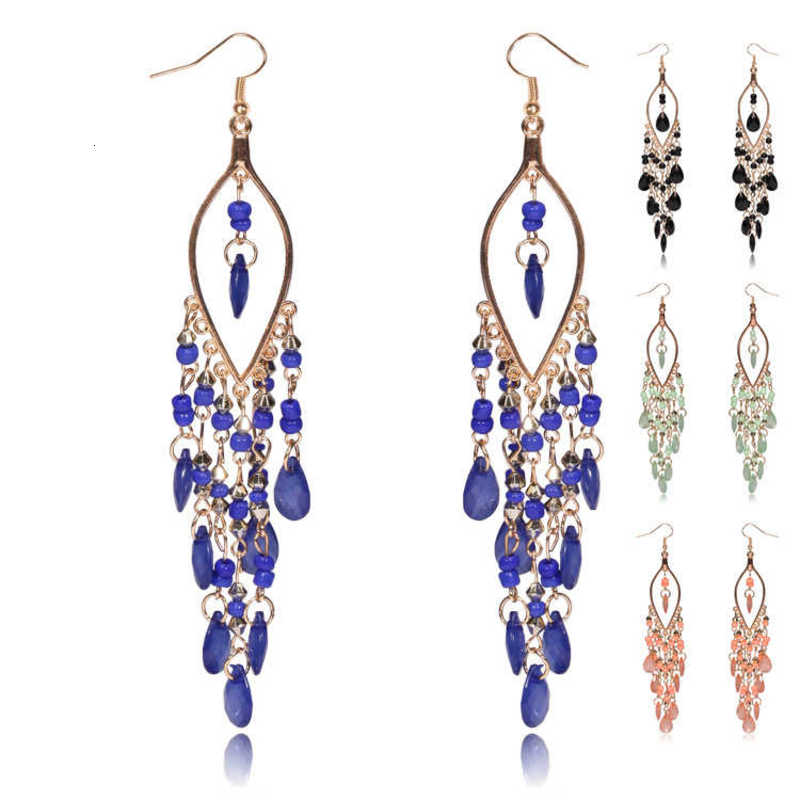 

luxury charm earring exaggerated party peacock shaped pendant earrings with long skirt, Golden