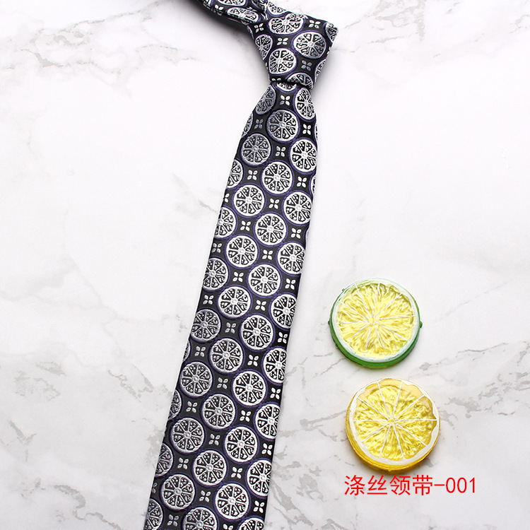

Shengzhou Factory Direct Supply Mens Formal Wear Business Suit Dress Wheel Retro 7cm Narrow Tie