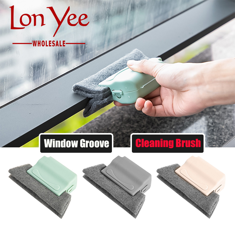 

Household Window Groove Clean Scouring Pad Brush Cleaner Bathroom Kitchen Floor Gap Slots Corners Dirt Cleaning Sponge Tool YL0339