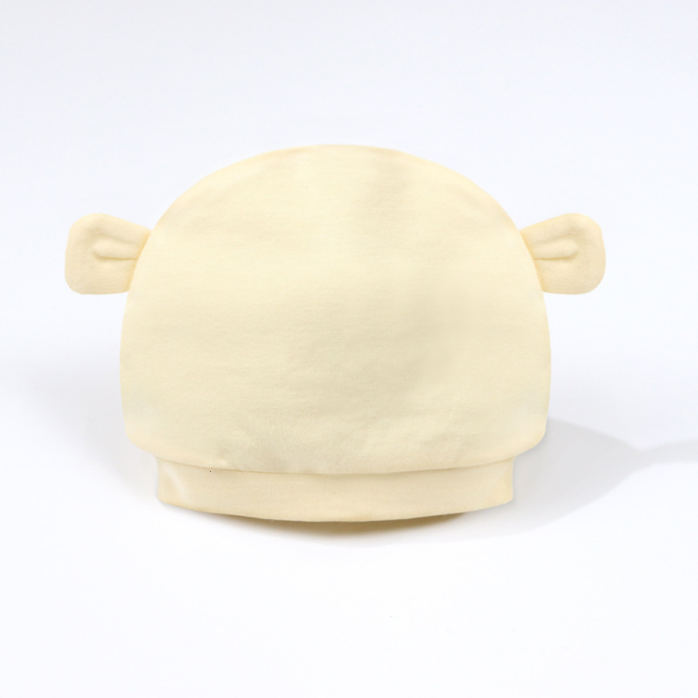 

Fuwa Valley baby cap autumn and winter pure cotton 's boneless, Yellow