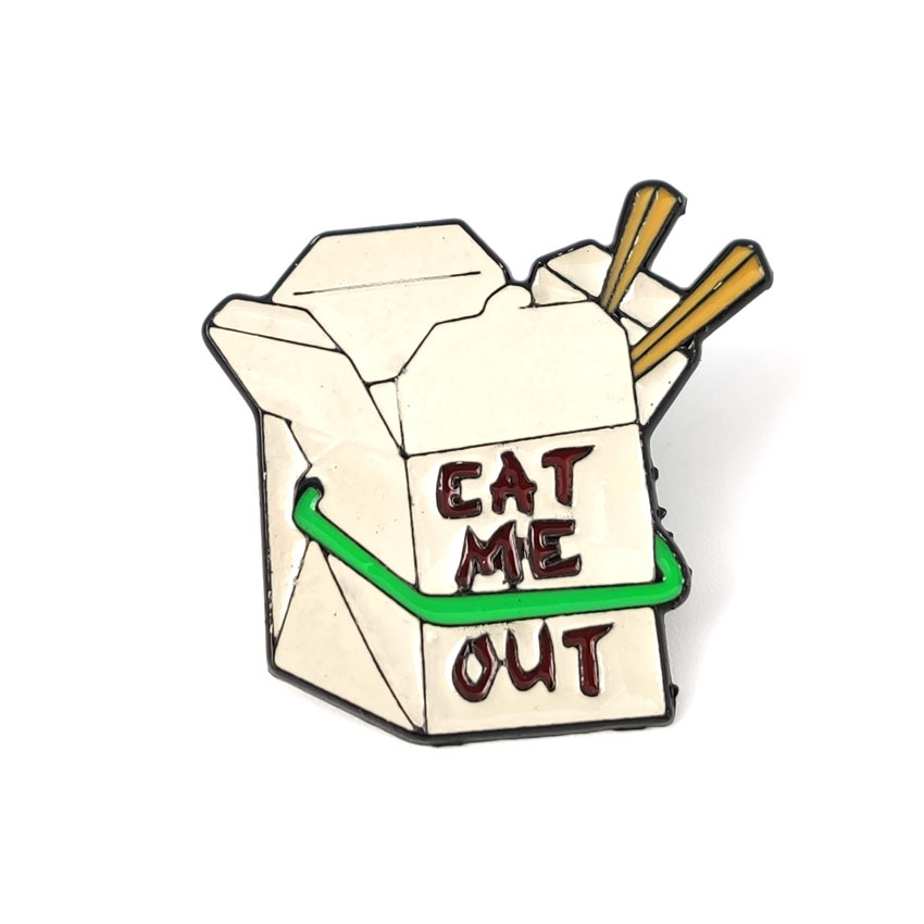 

Enamel Pin Chinese Food Box Brooch Kawaii Pins Cute Brooches Lapel Badges for Men Women, As picture