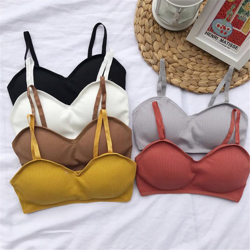 

Yoga Outfit Sexy Bra Women Underwear Pad Solid Tops Indoor Lingerie Backless Female Tank Workout Running Vest  Girls Bras