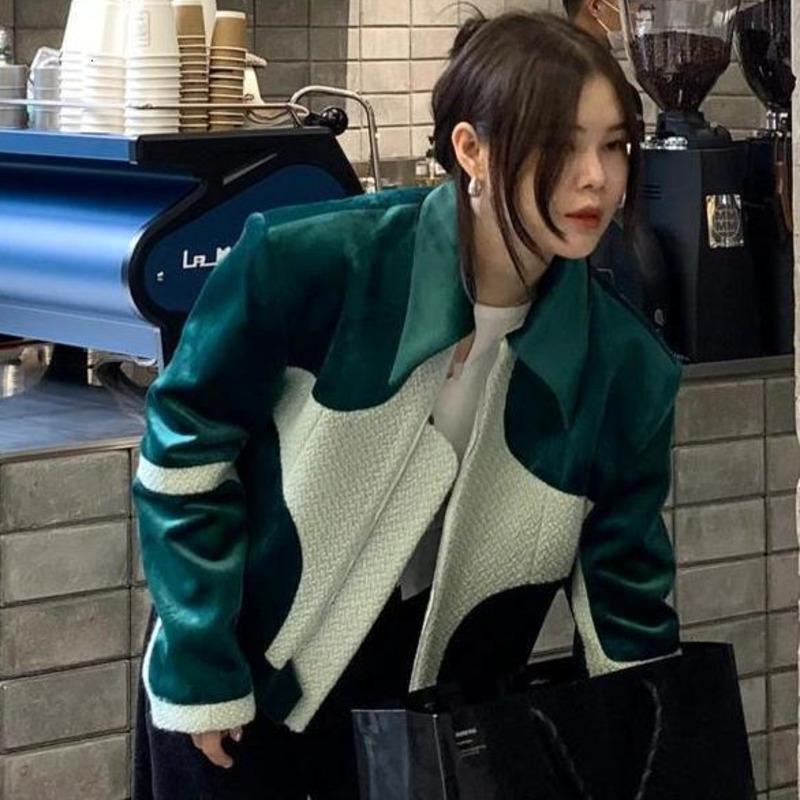 

Women's Jackets Women Coat Fashion Korean Preppy Style Retro Long Sleeve Casual Harajuku Chic All-Match Basic Streetwear Clothing, Picture color