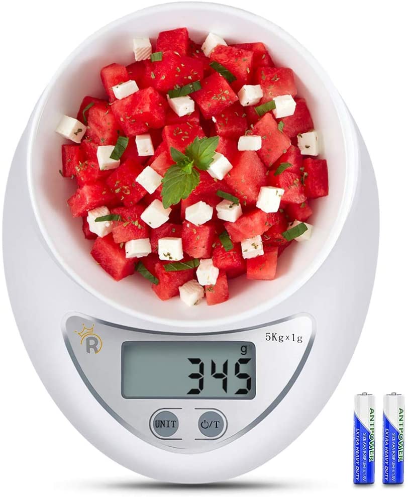 

5000g/1g Digital Food Scale Multifunction Measures in Grams and Ounces Kitchen accessories, White