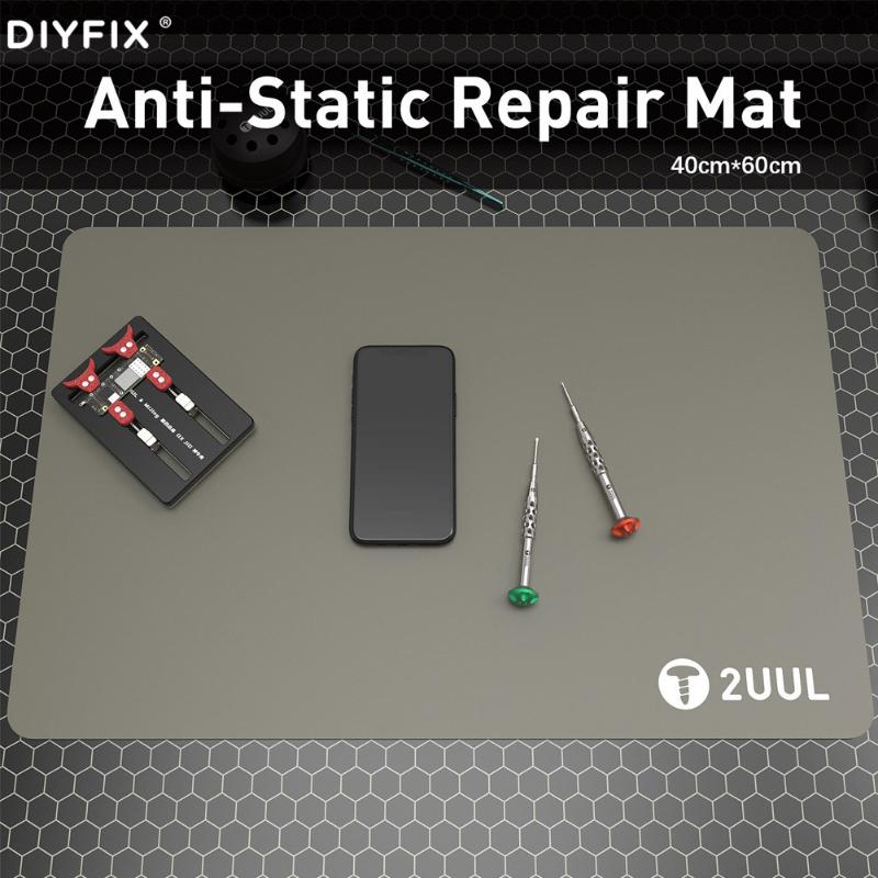 

Professional Hand Tool Sets 2UUL ST91 40*60cm Anti-Static Mat High Temperature Resistant Silicone Pad Soldering Station Silicon Work Heat In