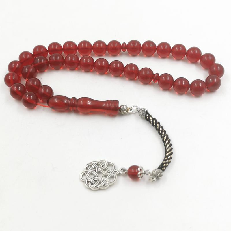 

Beaded, Strands Tasbih Red Resin Muslim Bracelet 33 Rosary Bracelets Metal Tarbons Islamic Prayer Bead Arabic Accessories On Hand