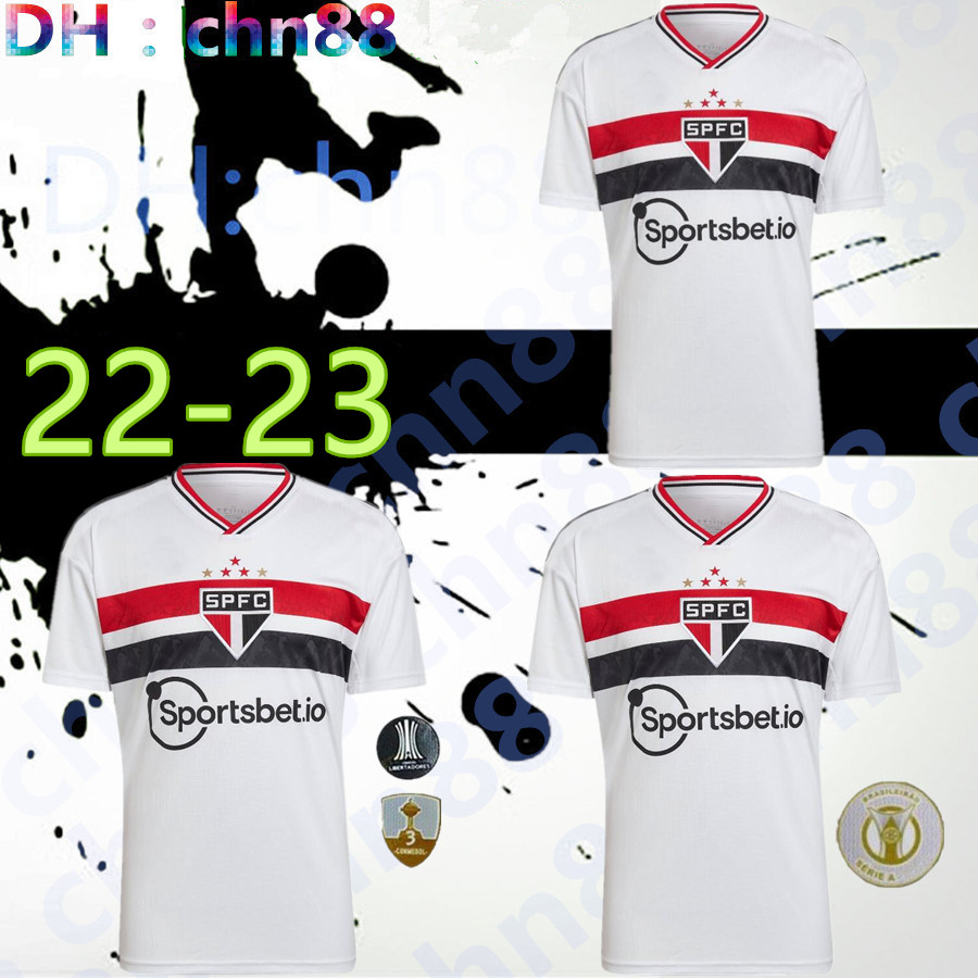 

22 23 Sao Paulo soccer jersey São Paulo Fans version LUAN Calleri Nikão G.SARA men kids Kits Luciano Igor Gomes Patrick camisa 2022 2023 home white footbal shirt size:S-4XL, Image