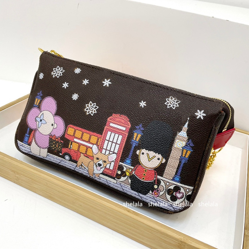 

Designers Women Shoulder Chain Bags Cartoon Handbags Purses Baguettes Underarm Bag Small Lady Totes Flaps Chains Cute High Quality, Contact seller