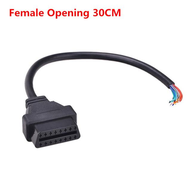 

Diagnostic Tools 1pcs/lot J1962 OBD2 16Pin Male/Femal Plug Connector ELM327 Extension Adapter OBD Cable 16 Pin 2 Adaptor Opening Female