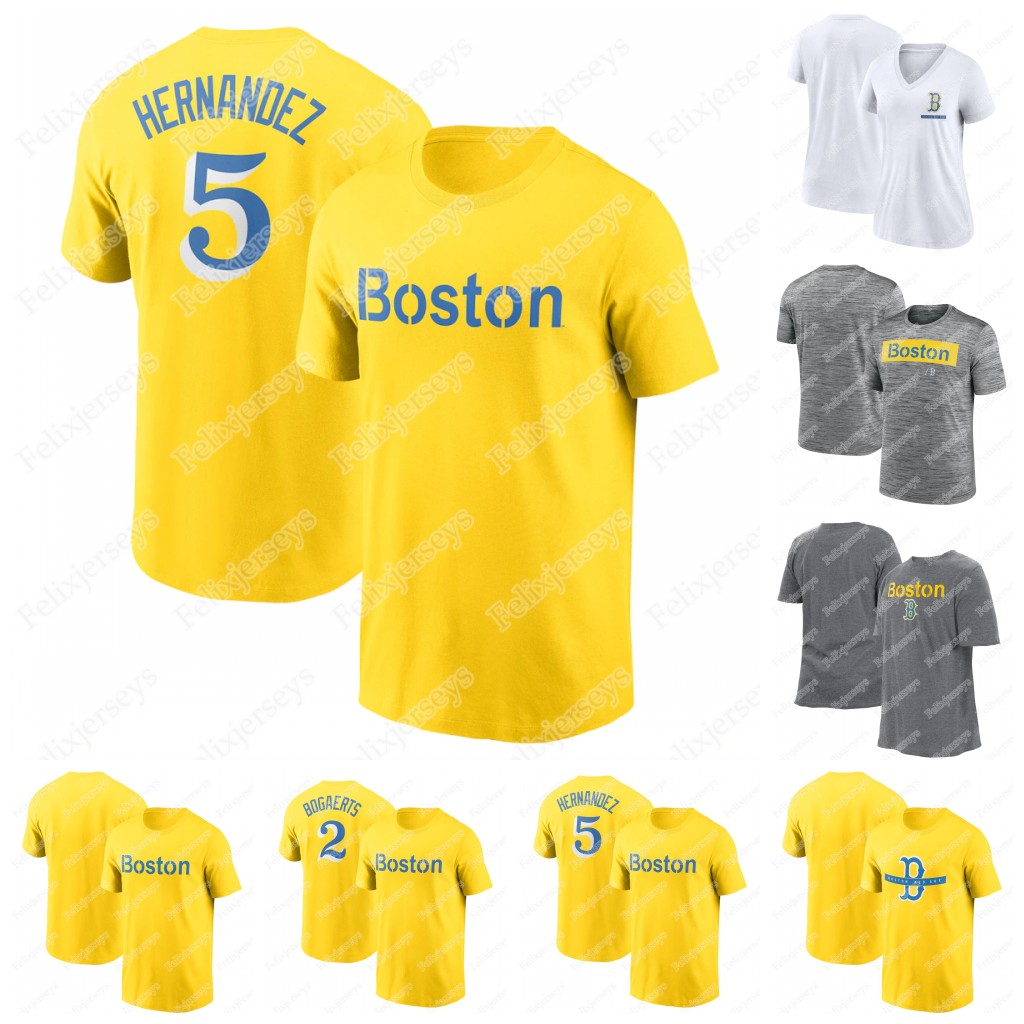 

Red Sox 2021 City Connect T-shirt 5 Enrique Hernandez Xander Bogaerts Rafael Devers Chris Sale J.D. Martinez Hunter Renfroe Gonzalez Jersey, Black