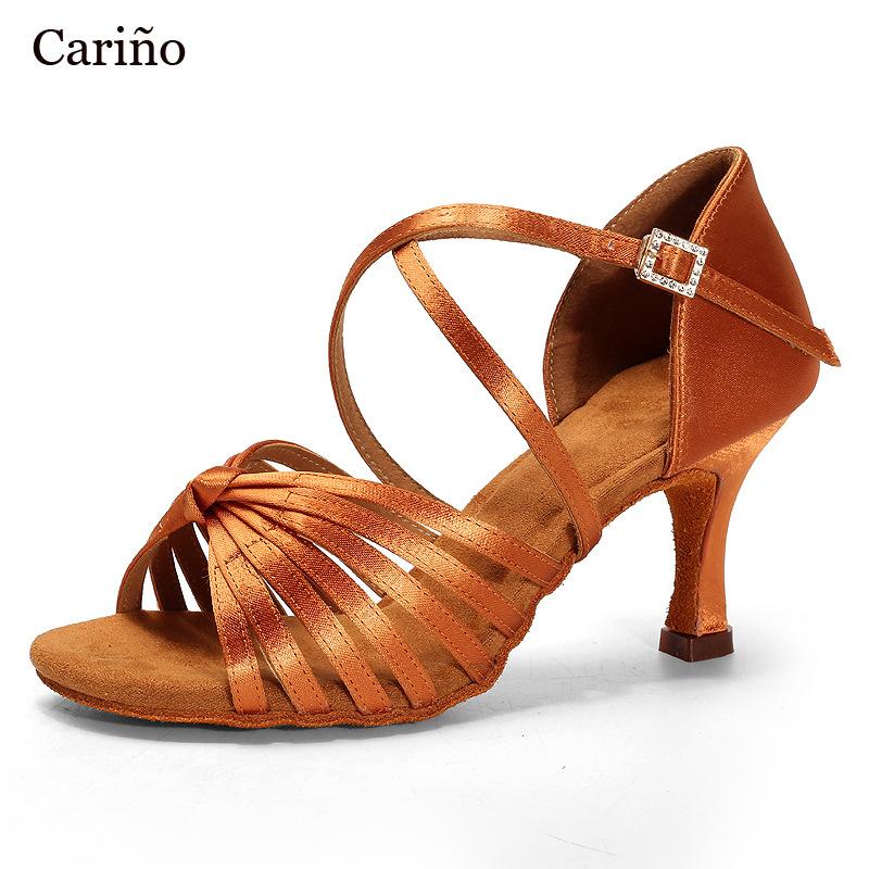 

Dress Shoes 5/7cm Latin Dance Ladies Girls Cha Tango Ballroom High Heels Soft Salsa Sandals Drop, Black