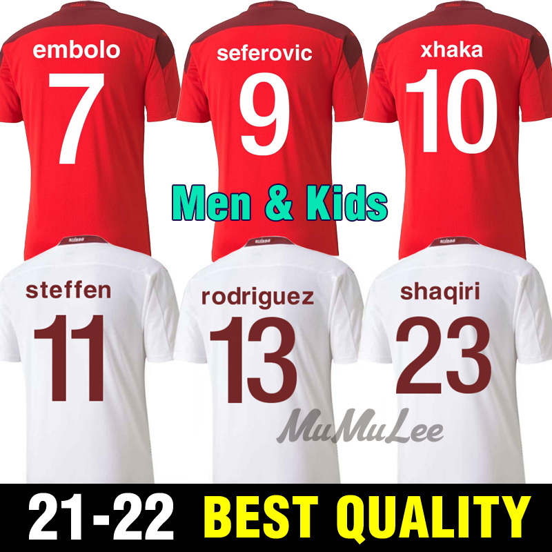 

2021 Switzerland Soccer Jersey 21 22 Away Xhaha Akanji Zakaria Rodriguez Elvedi Maillots de football Shirt Man national team uniforms, Black;yellow