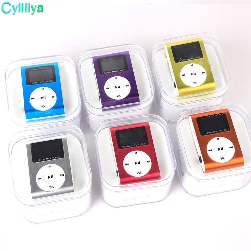 

& MP4 Players 30pcs Metal LCD Screen Mp3 Music Player Portable Clip Mini With Micro TF/SD Slot High Quality Headphones + USB Cable