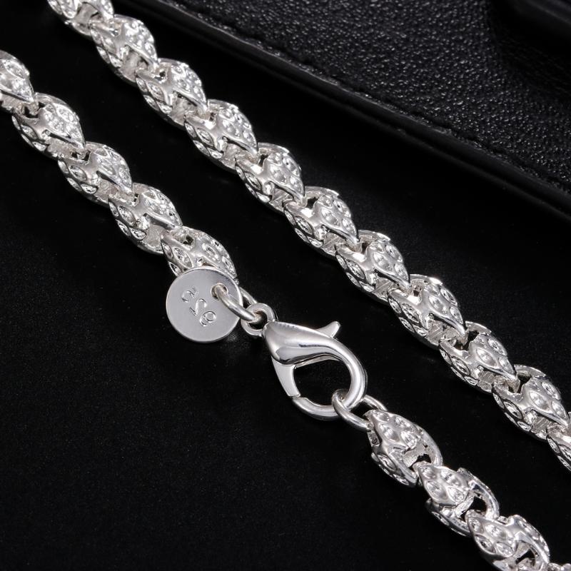 

Chains 925 Sterling Silver 50cm 60cm 5mm Faucet Chain Necklace For Women Man Fashion Charm Jewelry