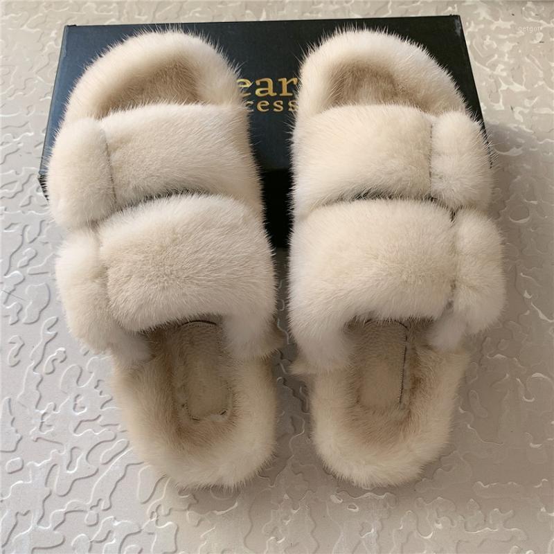 

Slippers Ladies High Quality Mink Real Casual Flat Shoes Home Girls Outdoor Fast, 11
