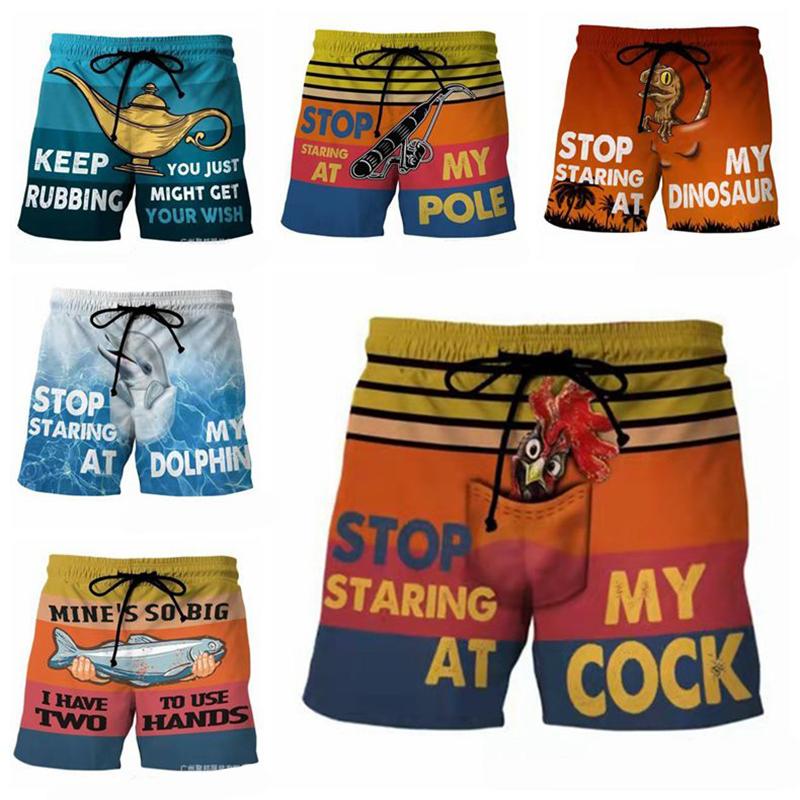 

Men's Shorts Men Beach Pants Summer Fashion Cock Banana Cool 3D Print Sexy Siwmwear Board Briefs For Man Swim Trunks Beachwear, Kl