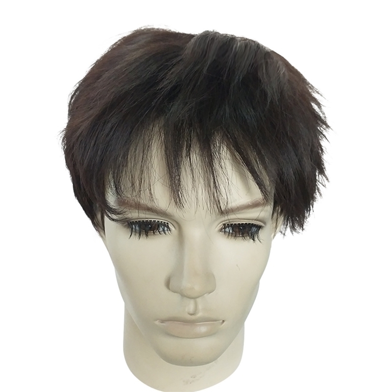 

set Wig natural Men's bangs wig origin, #4