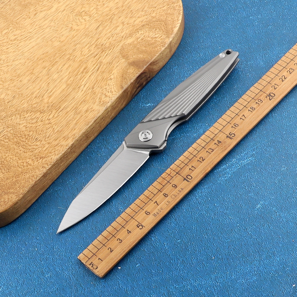 

High-end Folding Knife Titanium Alloy Handle M390 Blade Ceramic Ball Outdoor Tactical Hunting Camping Survival EDC Tool