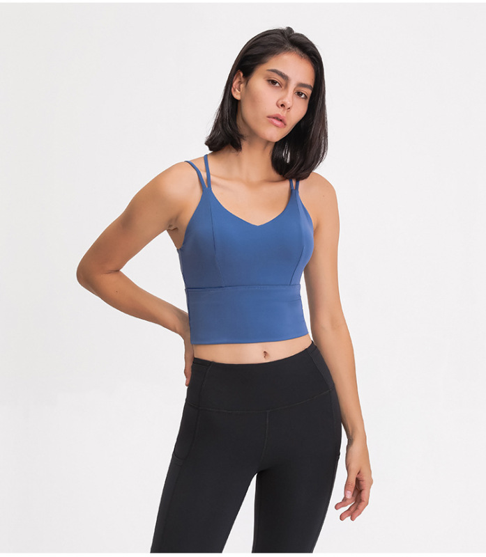 

2021 Women New FLDW034 Pushing Limits Long Line Tank Sport Bras, Black