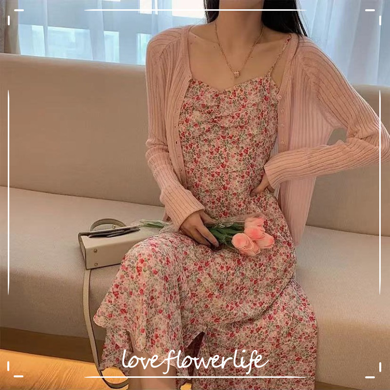 

Elegant Sweet Strap Dress Women Square Collar Evening Party Floral Dress Beach Office Lady Korean Dress Summer Sleeveless 210521, Sleeveless dress