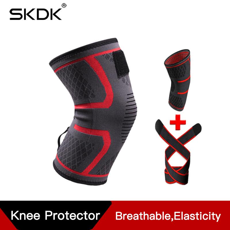 

Elbow & Knee Pads SKDK Sleeve 1pc Removable Pressurized Braces Support Crossfit Fitness Running Sports Protector, Red
