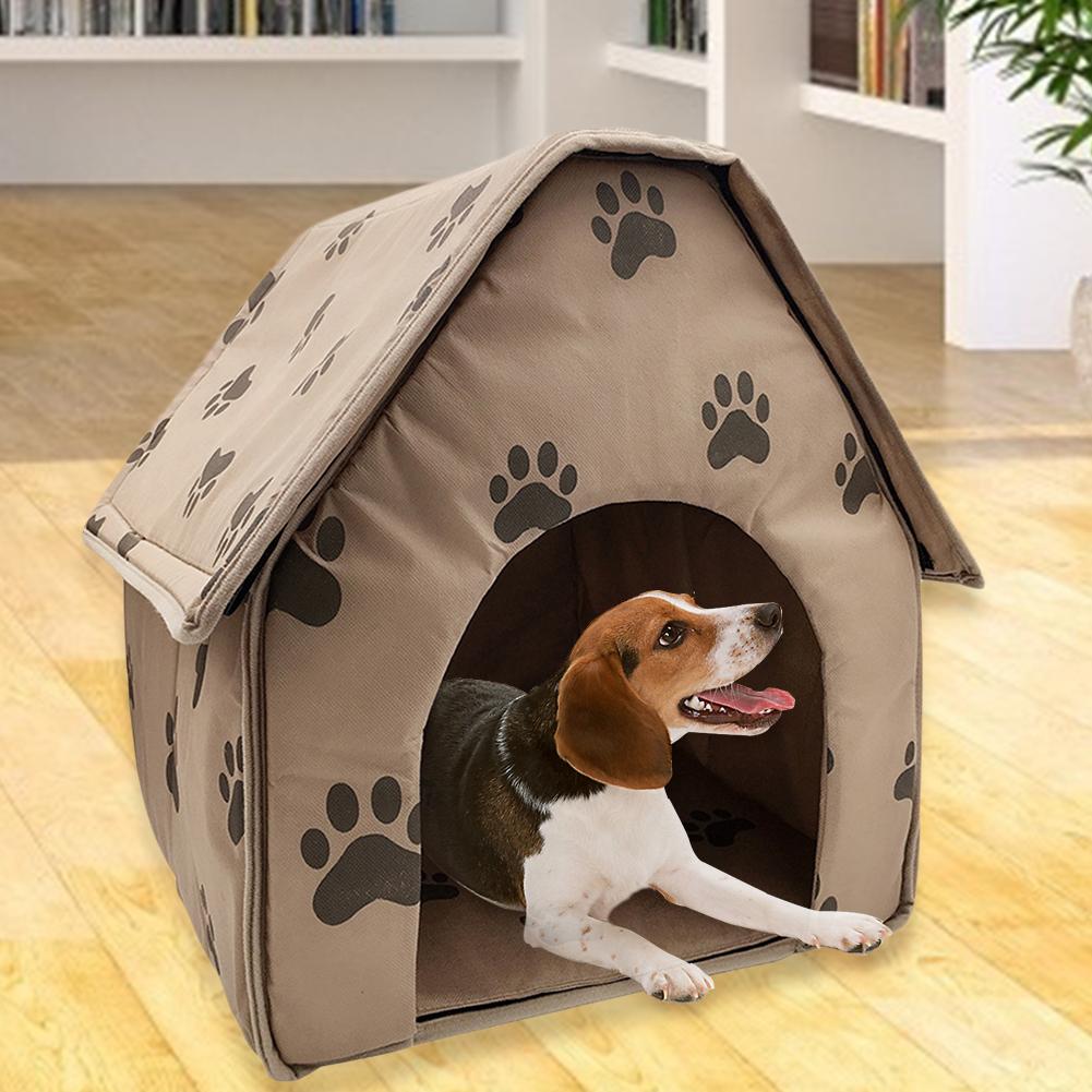 

Hot Sae Dog House Deicate Design Fodabe Dog House Sma Footprint Pet Bed Tent Cat Kenne Trave Dog Accessory