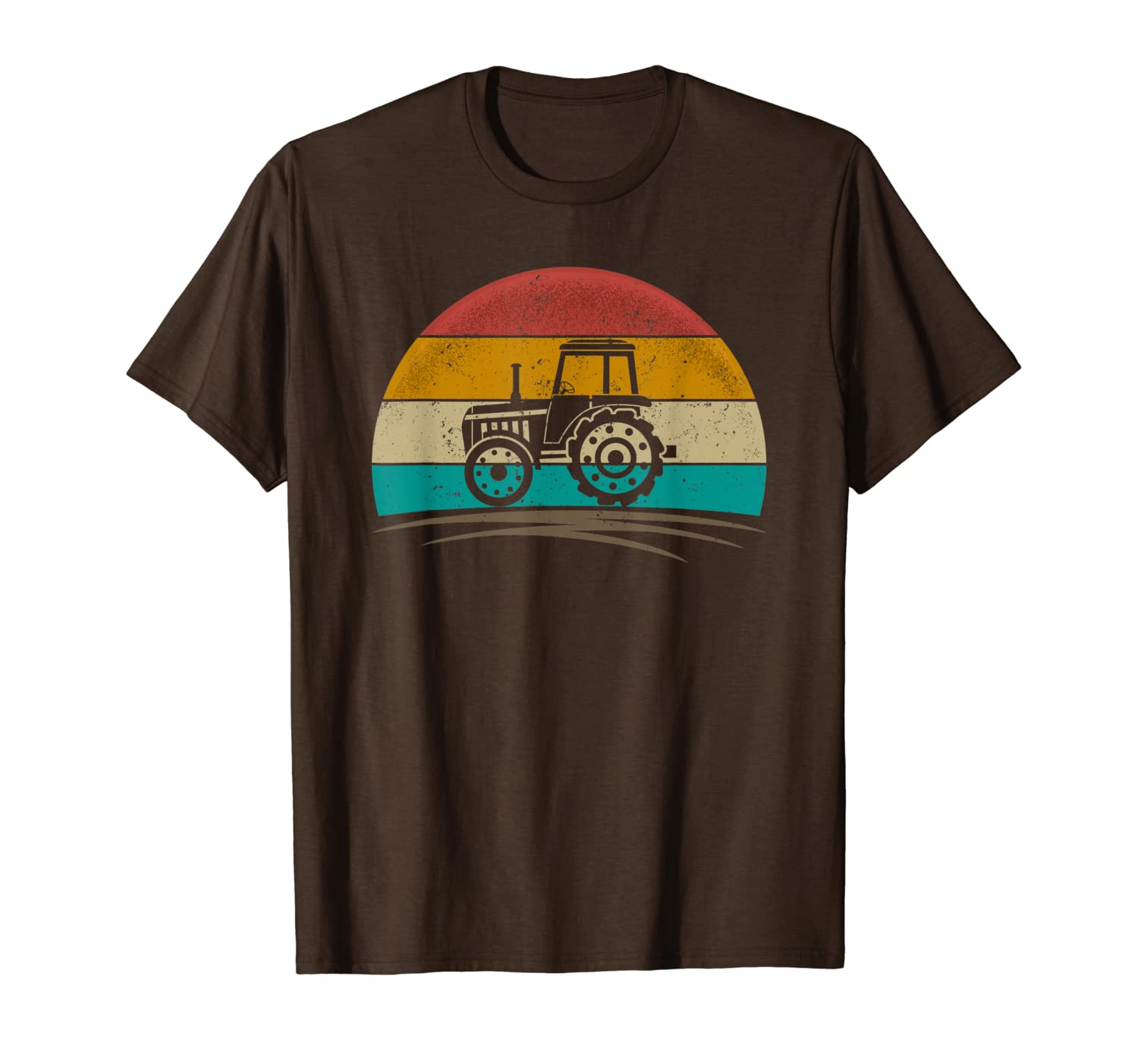 

vintage tractor ranch retro 70s distressed farmer men women t-shirt, White;black