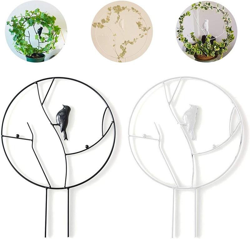 

Other Garden Supplies 1PC Flowerpot Plant Bracket Climbing Frame Bird-shaped Iron Art Metal Wreath Floral Stand
