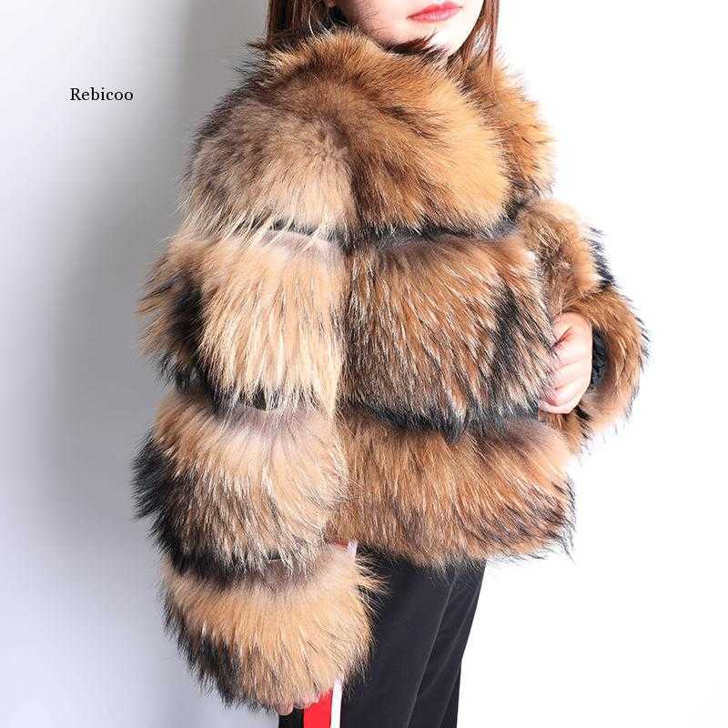 

Winter New Environmental fox fur coat short section warm thickening fake fox fur jacket fashion luxury slim real fur coat women G0913, 3 layers