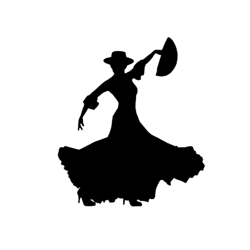 Car Stickers Funny Fashion Dancer People Car Decoration Accessories Decals Suitable for Various Models Black/white, 14cm*12cm-image-687719408