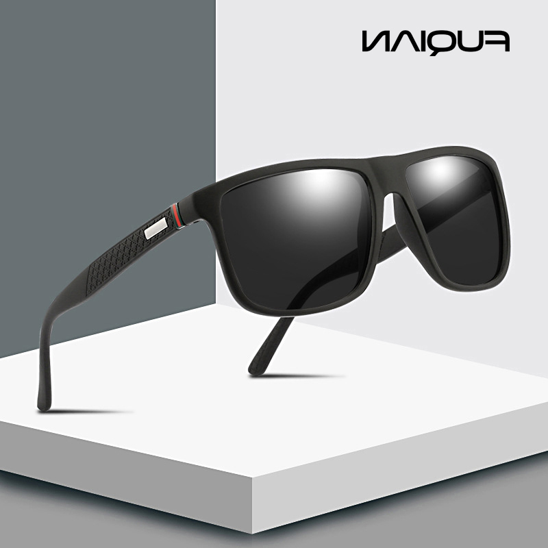 

FUQIAN 2019 Luxury Sunglasses Men Polarized Fashion Design Square Plastic Sun Glasses Driving Sunglass Oculos Glasses wholesale, White;black