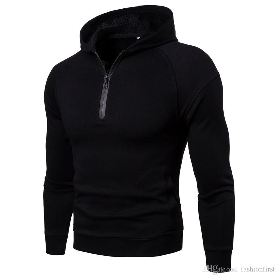 

Sweatshirt spring new trendy hooded jumper pullover Foreign trade European size solid color youth Men Hip Hop, Red