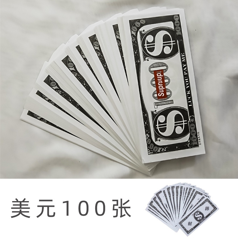 

Simulated counterfeit props toys fake US dollar banknote bar atmosphere stage party