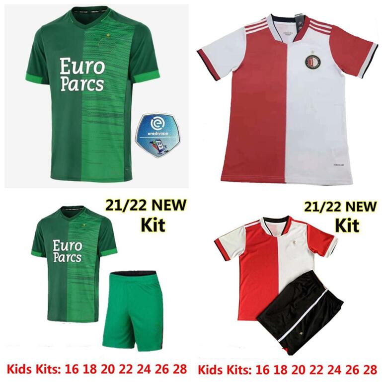 

2021 2022 Feijenoord Rotterdam away green soccer jersey V.PERSIE LARSSON home 21 22 ILHENA BERGHUIS VILHENA TOORNSTRA football shirt top qua, Black;yellow