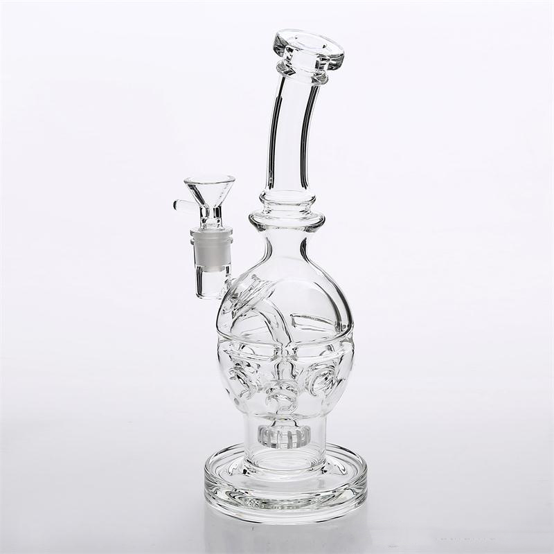 

25cm Tall real images fab egg glass bongs Percolators Smoking Faberge Egg Waterpipe with birdcage perc 14.4mm glass bongs water pipes