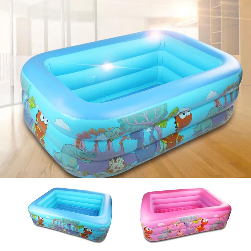 

1.2/ 1.3M Children Bathing Tub Home Use Paddling Pool Kid Inflatable Kids Square Swimming For Baby Piscina Grande Life Vest & Buoy