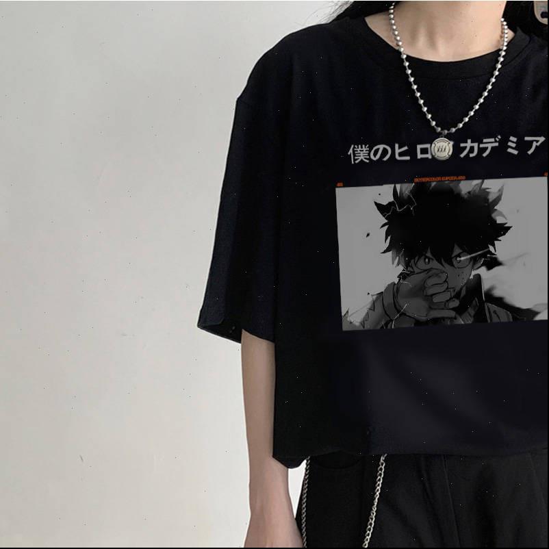 

cartoon womens t shirts boku no hero academia bakugou midoriya iida my school shirt cosplay costume amine girls, White