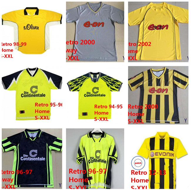 

1995 96 97 98 99 2000 01 02 Borussia Retro dortmund Soccer Jersey Lewandowski REUS METZELDER DEDE MOLLER AMOROSO ROSICKY BOBIC Classics adult Football shirt, Beige