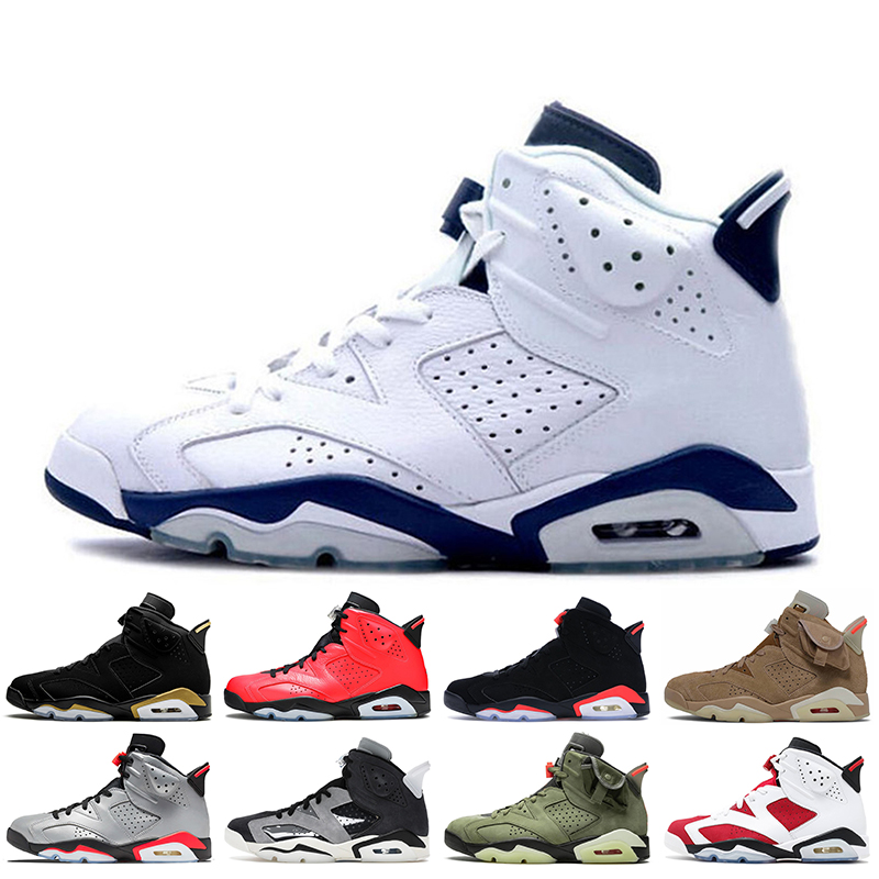 

6s Midnight Navy Jumpman 6 Women Mens Basketball Shoes Carmine Travis Scotts British Khaki Cactus Jack Infrared Electric Green Sports Trainers Sneakers, No.32 maroon 40-47