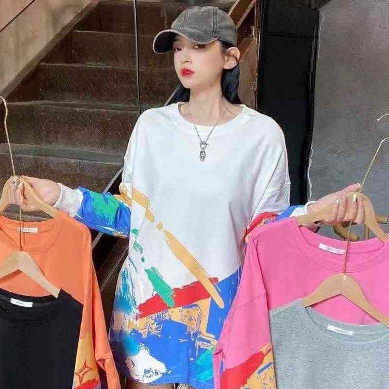 

2021 new sweater Korean version ins casual women's fashion round neck Pullover, White