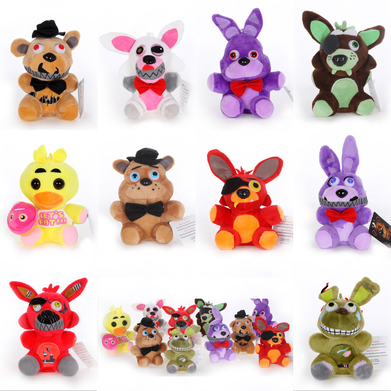 

Plush toys 15cm 25cm Five Nights At Freddy FNAF Dolls & Stuffed Toys Golden Freddy fazbear Mangle foxy bear Bonnie plush stuffed animal toys, As picture